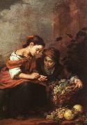 Bartolome Esteban Murillo Girls Selling Fruit oil